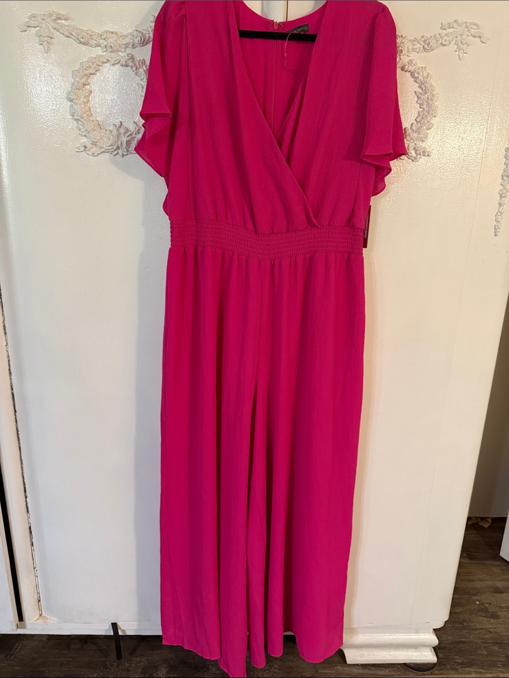 Vince Camuto Hot Pink Women's Wide Leg Jumpsuit SZ 2X